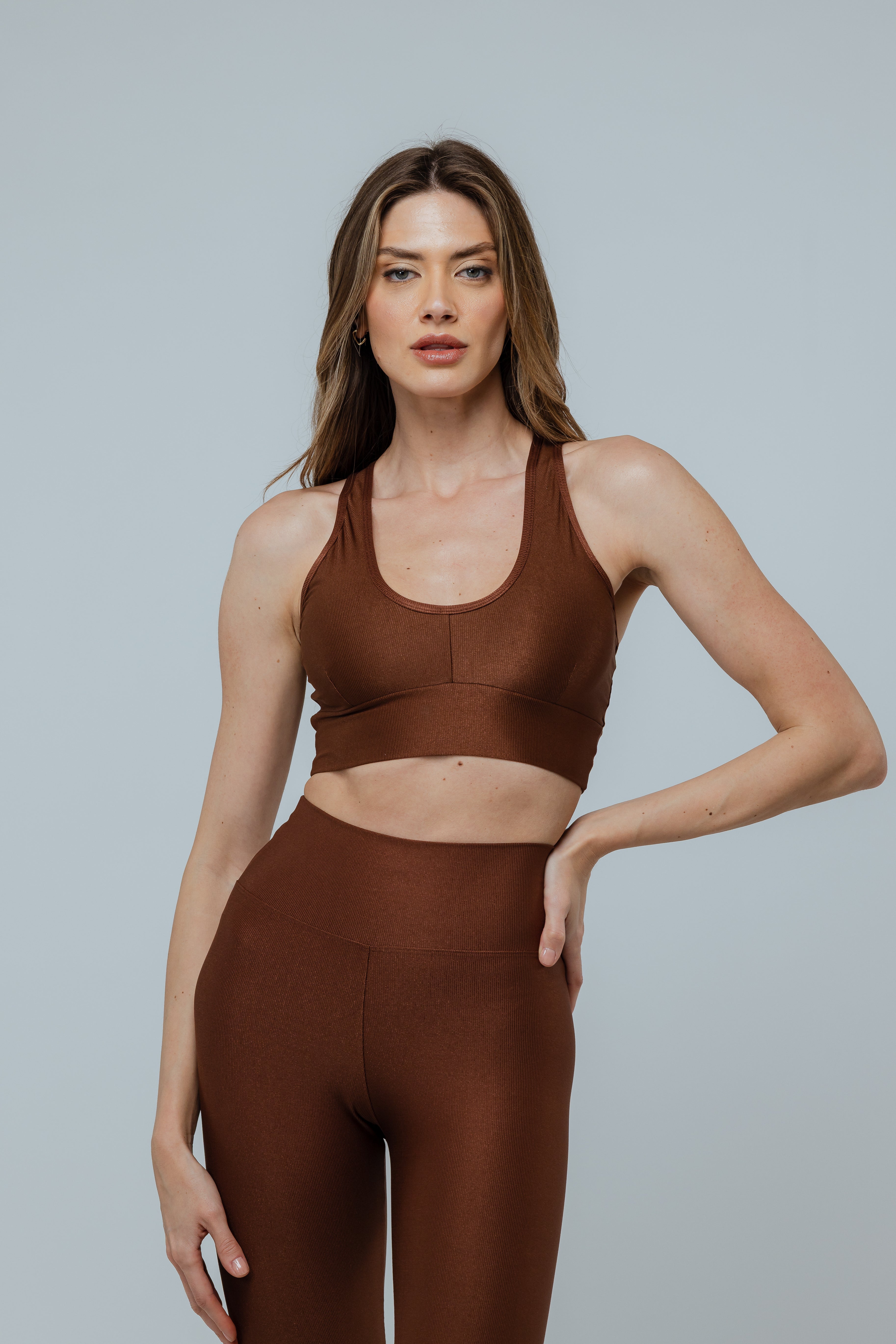 Chocolate Luxe Seamless Activewear Set